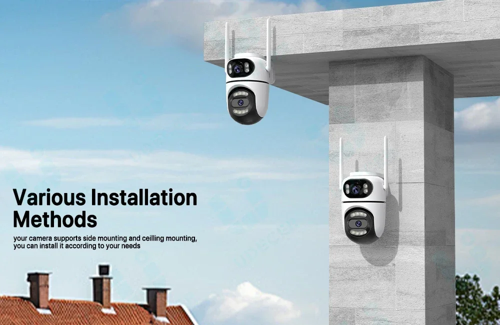 8MP 4K HD Wifi PTZ Camera iCsee APP Dual Lens Dual Screens Video Surveillance IP Camera Ai Tracking Outdoor Home Security CCTV 5