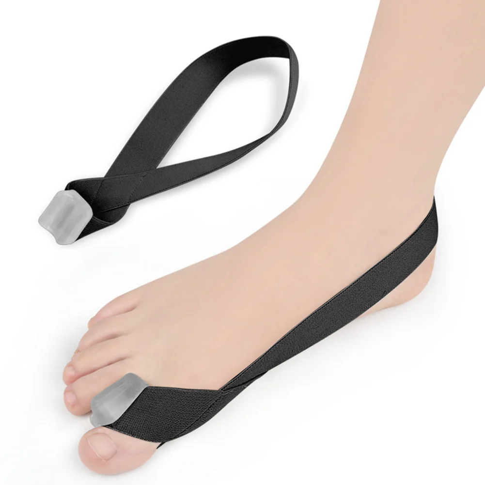 Unisex Foot Hallux Valgus Pull Strap Relieve Pain Split Toe Orthosis
