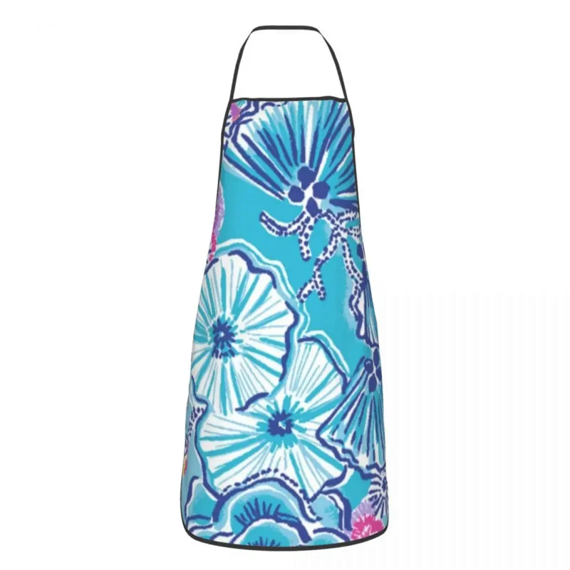 

Lily Pulitzer Aprons Chef Cooking Cuisine Tablier Waterproof Bib Kitchen Cleaning Pinafore for Women Men Painting