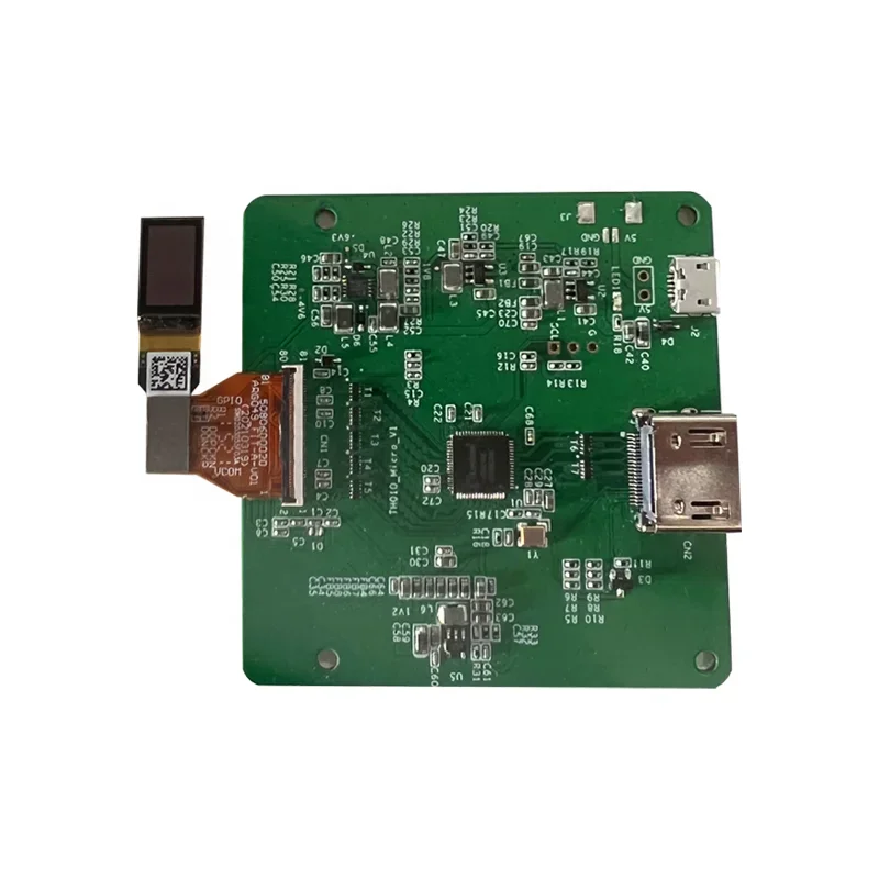 Si-OLED 0.49인치 마이크로 OLED 디스플레이 모듈(CVBS 인터페이스 드라이버 보드 포함) 단안 및 쌍안 장치용