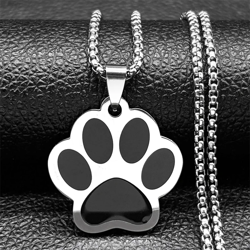 Schöne Hund Krallen Welpen Halskette Für Frauen Männer Edelstahl Gold Silber Farbe Nette Fußabdruck Kette Schmuck Geschenke Kragen
