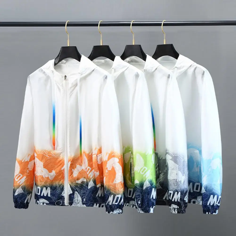 

Stylish Casual Jacket Shrinkable Cuffs Windbreaker Jacket Pockets Sun Protection Coat Fishing Hunting Clothes Versatile