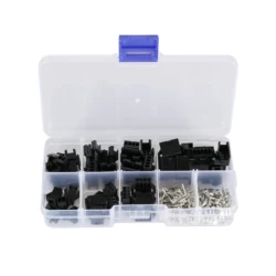 200Pcs/Box 2.54mm Pitch JST SM/Dupont Jumper Wire Connector Kit 2/3/4/5Pin Male/Female Housing Pin Header Crimp Terminal Adapter