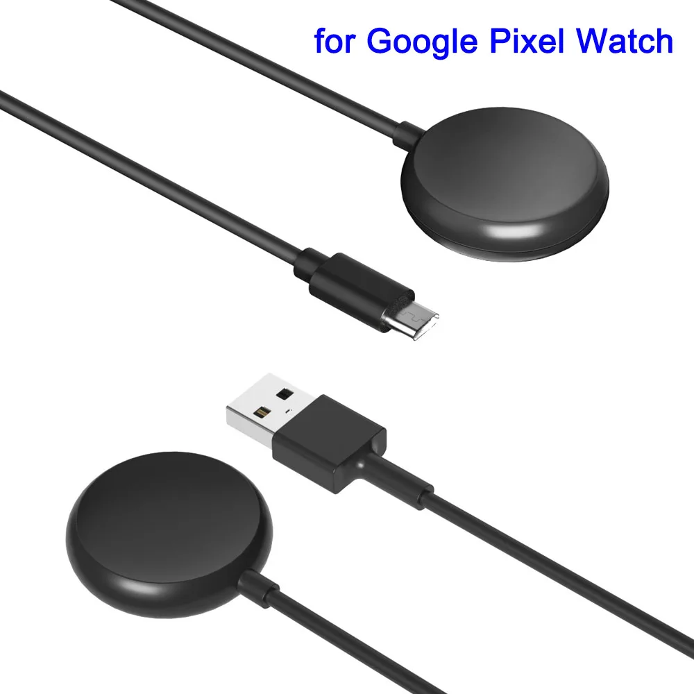 

USB C Charging Dock for Google Pixel Watch Charger Cable Magnetic Repalcement USB-C Charging Cable Dock Stand Black