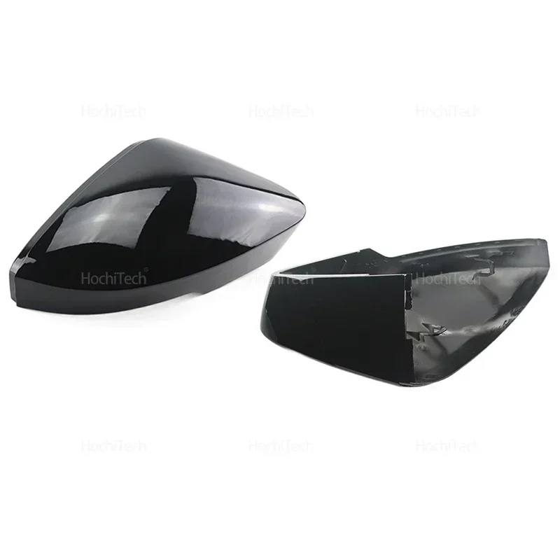 폭스 바겐 폭스 바겐 T-Roc T-크로스 2018-2021 Skoda Octavia Mk3 2013-2018 새로운 스타일 탄소 섬유 미러 커버 용 블랙 사이드 미러 캡