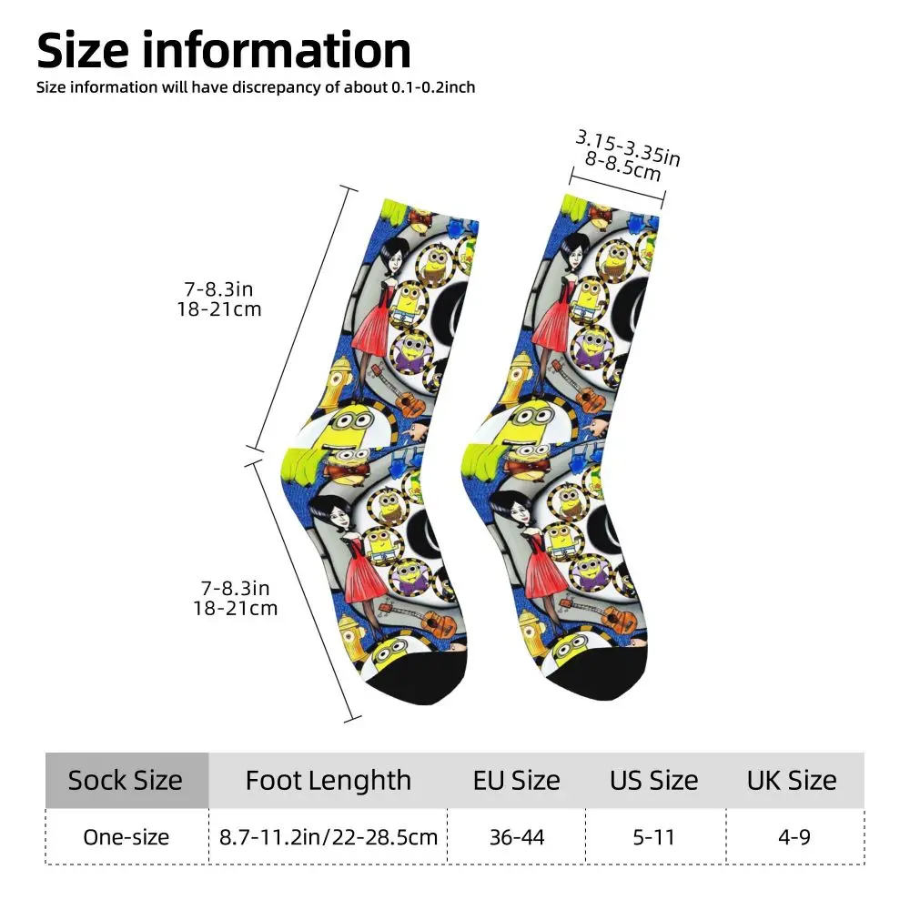 Custom Cool Print M- Minions Cartoon Socks for Women Men Stretchy Summer Autumn Winter M- Minions Bananas Crew Socks 105 Sd71332f6b5f842fbbbd1a28c5093a64cT