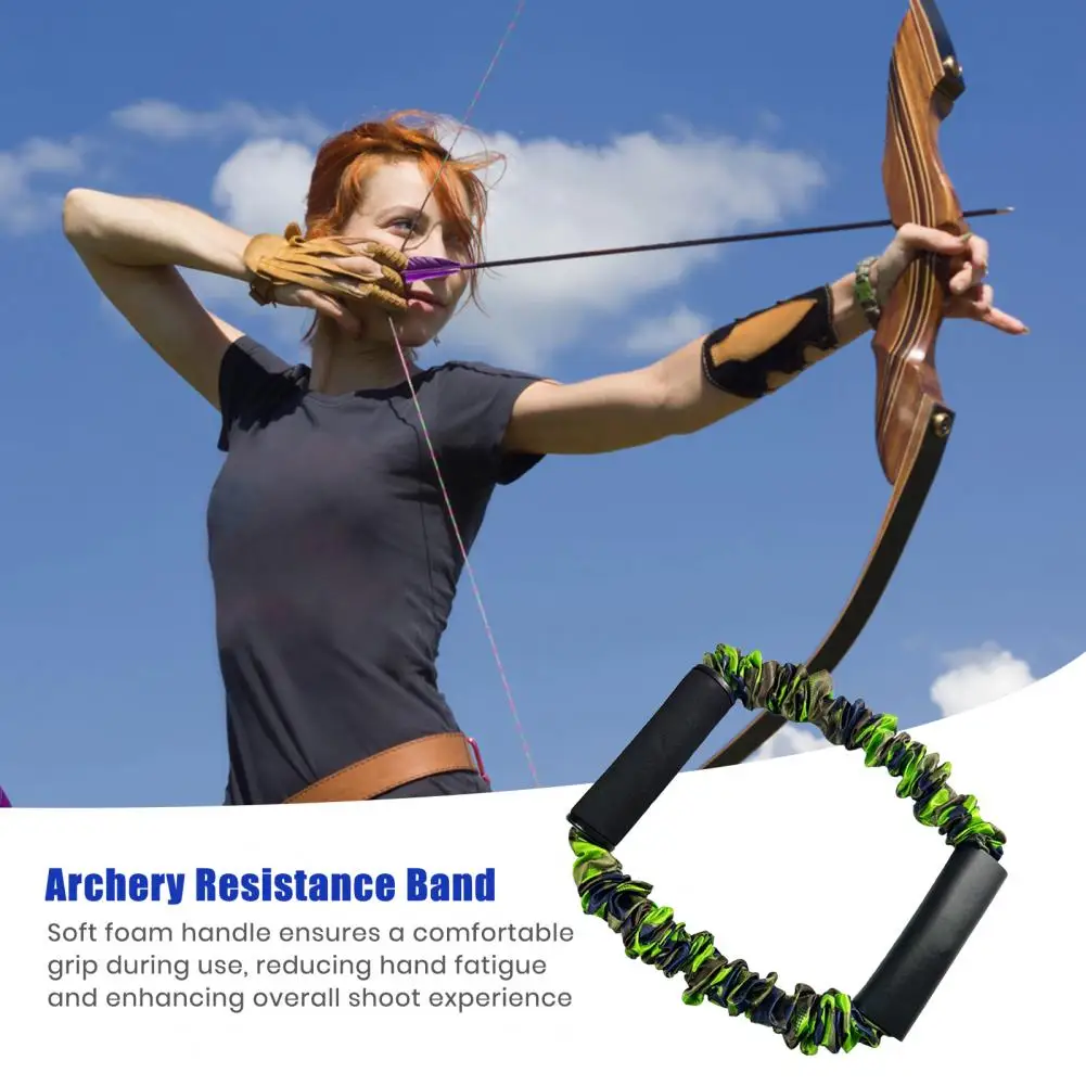 Archery Simulation Exerciser 25/45/65 Lbs Bow Trainer Tension Rope Arm Strength Hunting Recurve Compound Practice Drawstring