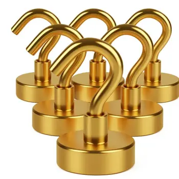 ตะขอแม่เหล็กที่แข็งแรงเหมาะสำหรับห้องครัว โรงรถ สำนักงาน - ไม่ต้องเจาะรู ตะขอโลหะกันน้ำ ประหยัดพื้นที่ ใช้ในบ้าน 1