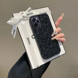 Elegant Glitter Rhinestone Soft Case - Luxury Shiny Shell Design - Redmi Note 13 Pro+ (Black)