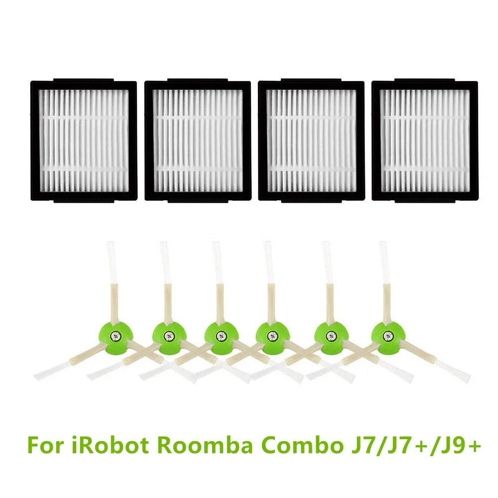 

Для iRobot Roomba Combo J9 + Hepa фильтр боковые щетки для iRobot Roomba Combo J7/J7 + HEPA фильтры для робота-пылесоса