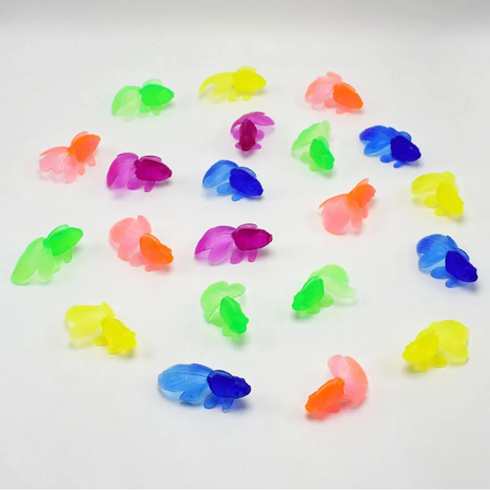 

30pcs Realistic Goldfish Toy Funny Plastic Goldfish Model Figure Set Party Favors Gifts for Kids Children (Random Color)