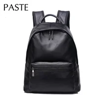 Vintage Business 100% Genuine Leather Men's Backpack Black Large Notebook Travel Backpack Cowhide Man College Schoolbag 2