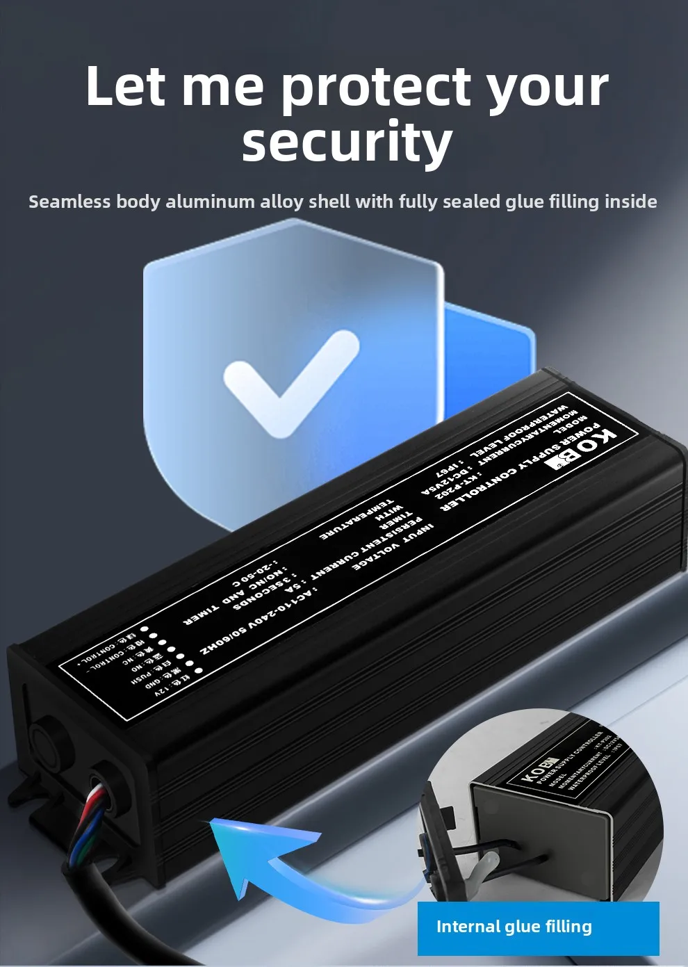 outdoor waterproof access control power supply 12V5A controller rainproof electr