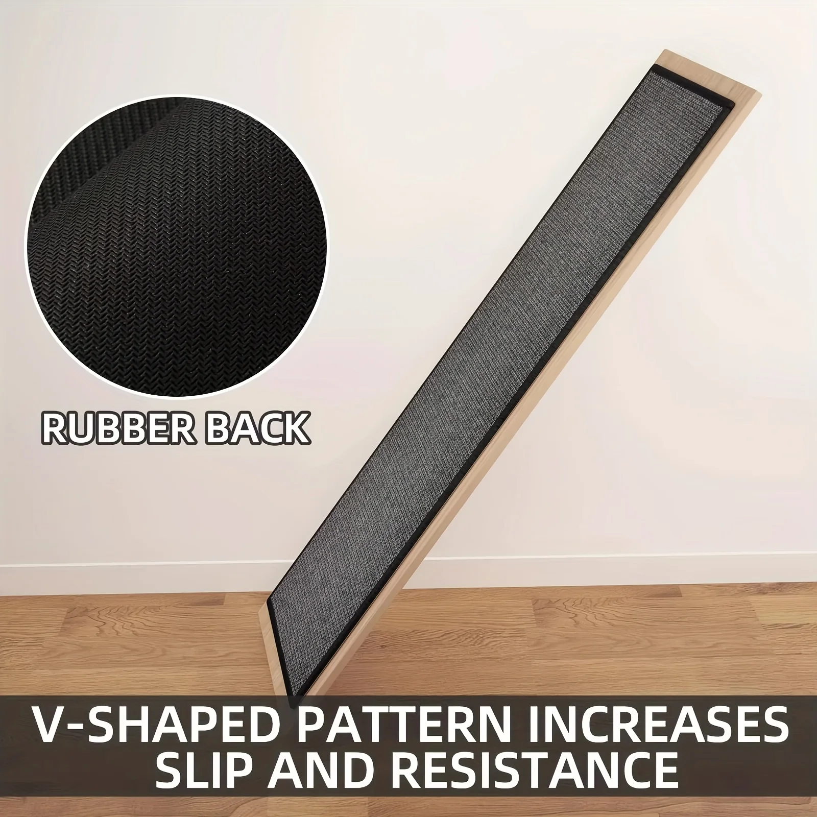 NIM kitchen floor mat black gray interwoven long anti slip can be placed anywhere floor mat