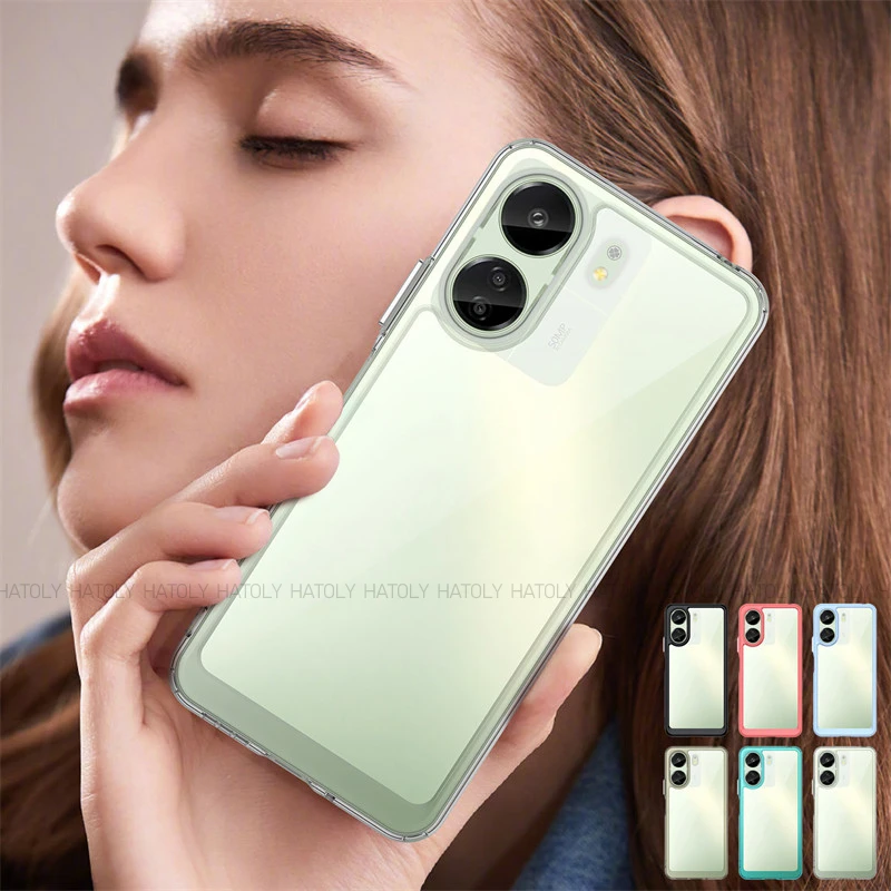 Per Xiaomi Redmi 13C Custodia Xiaomi Redmi 13C 12C 10C 9C Cover Antiurto Hard Pc Tpu Cover Posteriore Protettiva Per Telefono Xiaomi Redmi 13C