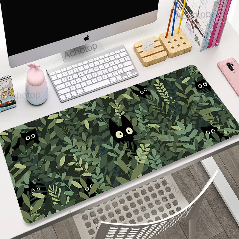 thumbnail image 1 of Alfombrilla grande para ratón y teclado para videojuegos, alfombrilla grande para ratón con diseño de gato bonito XL, planta verde, para ordenador, Gamer, tableta, alfombrilla para ratón larga XXL 900, 1 of 4