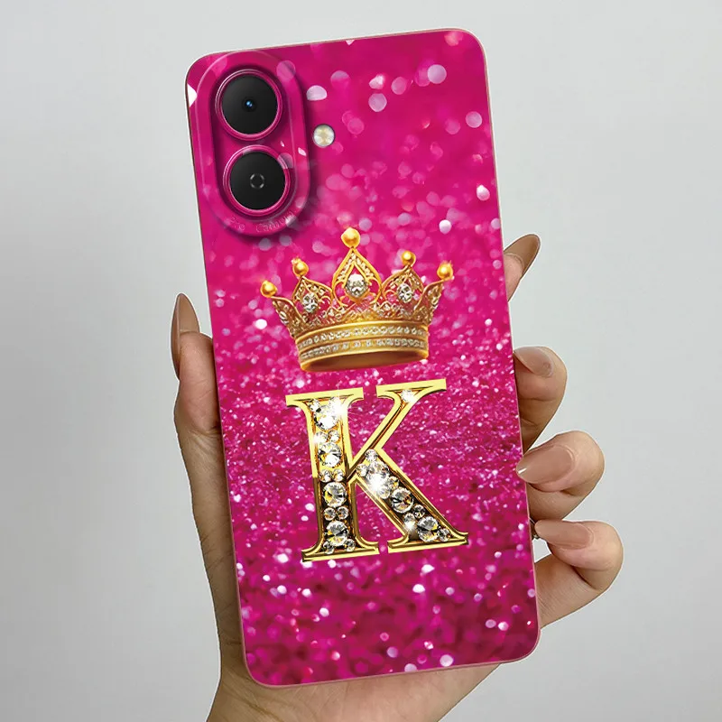 Luxury Crown Letters Soft Phone Case with Camera Protection