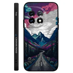 Illusionary Mountain Liquid Silicone Phone Case - OnePlus 12 5G (Black)