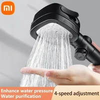 Xiaomi Shower Booster Showerhead Powerful Booster Adjustable New Shower Head Bathroom Water Head Rain Mijia Home Shower Set Gift 1