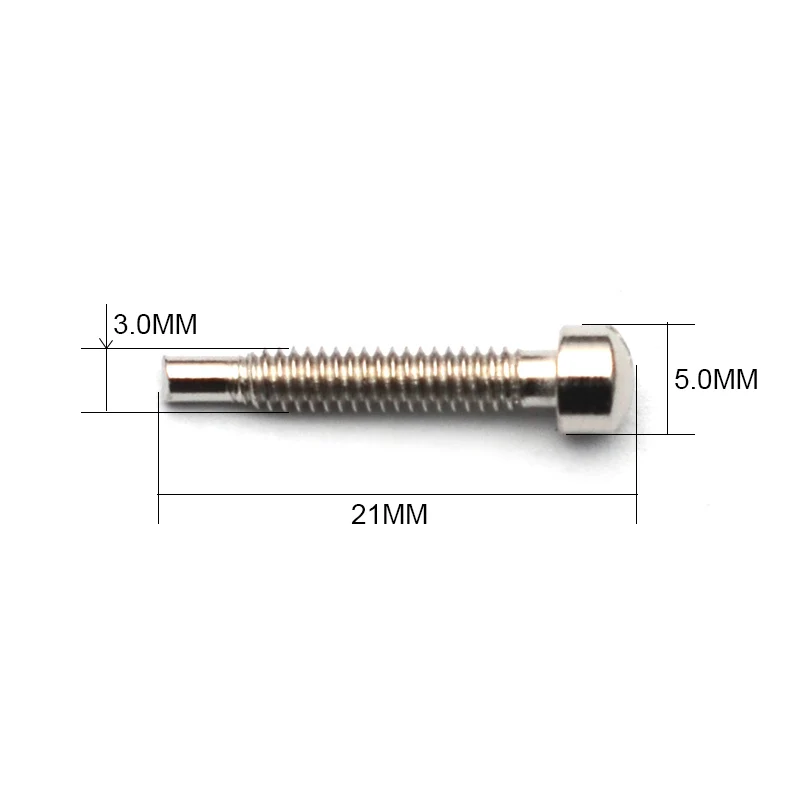 100Pcs 3x21MM Slotted Screw Polepiece Pole Screws Guitar Pickup Parts Screw Rods 21mm Lenght 3mm Diameter Black/Gold/Chrome guitar accessories