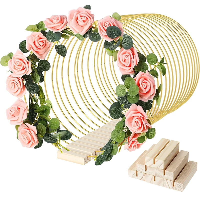 12 inch/ 30 cm Metal Floral Hoop Rings for DIY Wedding Wreath Macrame Crafts  6pcs 