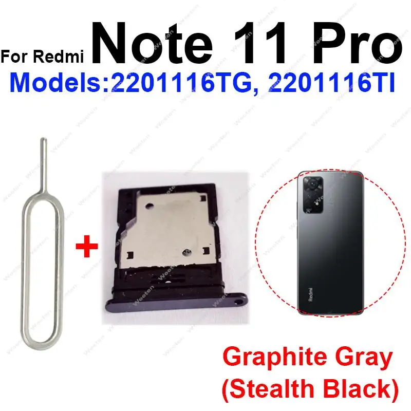 Sim Card Tray For Xiaomi Redmi Note 11 11S 11 Pro 4G 5G SIM Card