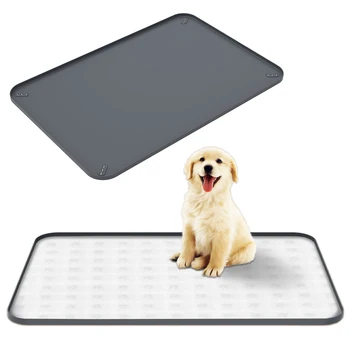 Supporto per cuscino per pipì in silicone per WC per cani, pieghevole, a prova di perdite, pieghevole, per vasino per cuccioli, per protezione del pavimento, forniture per animali domestici