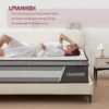 10 Inch Innerspring Hybrid Mattress in a Box with Gel Memory Foam, Individually Wrapped Encased Coil Pocket Spring Mattress, Pre 2