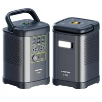 Portable Power Station, 662Wh LiFePo4 Battery Solar Generator, 2 AC Power Sockets, 110V, 1000W, DC 12V Car and USB Ports 1