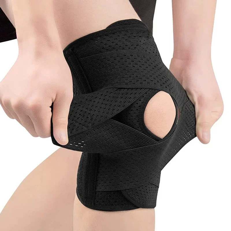 1ks sportovní kneepad muži ženy tlakový elastická koleno vycpávky artritida kloubů ochránce fitness mechanismus odbíjená ortéza ochránce