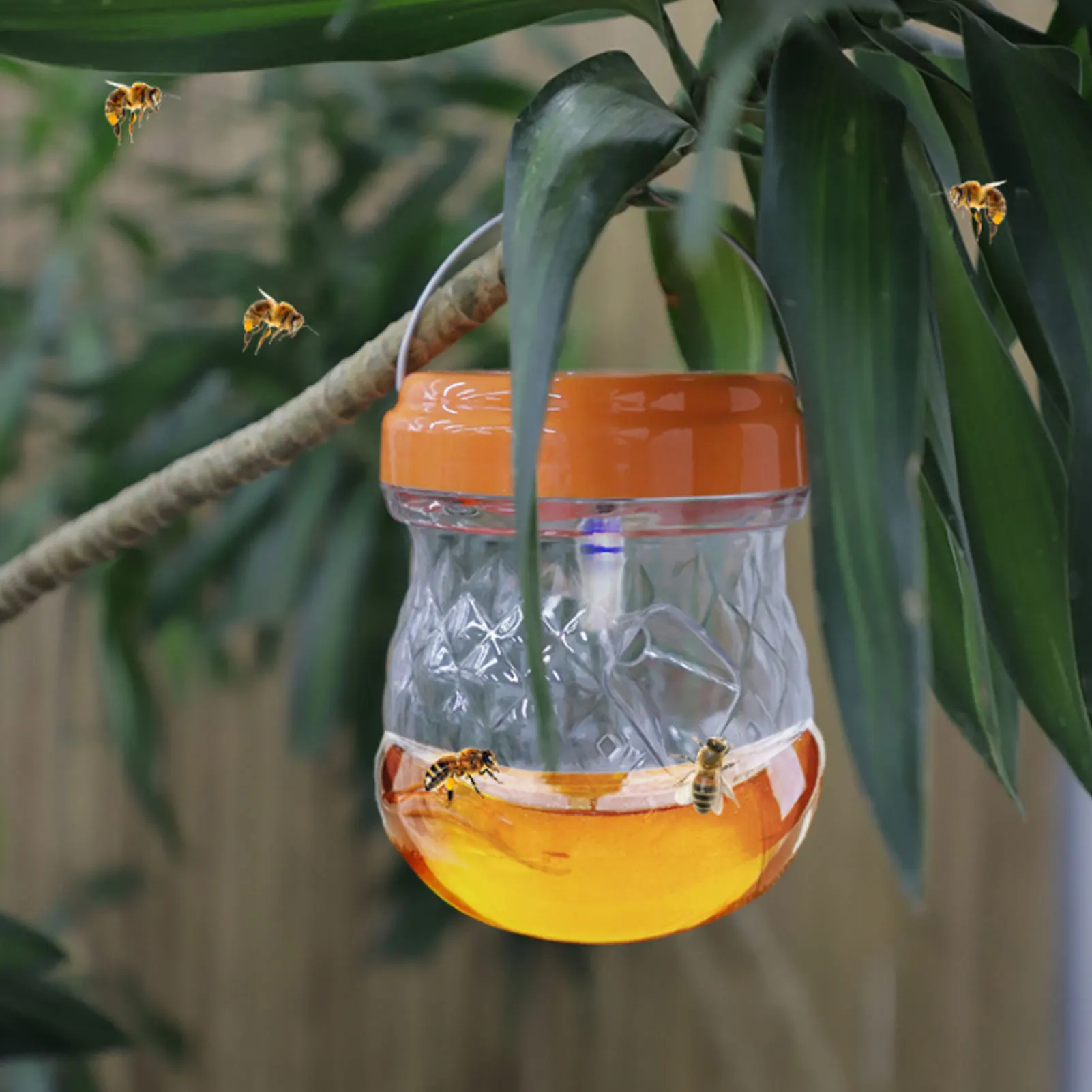 

Fruit Fly Trap Killer Solar Outdoor Hanging Drosophila Wasp Trap Orchard Bee Catcher Insect Pest Control Tools Garden Supplies