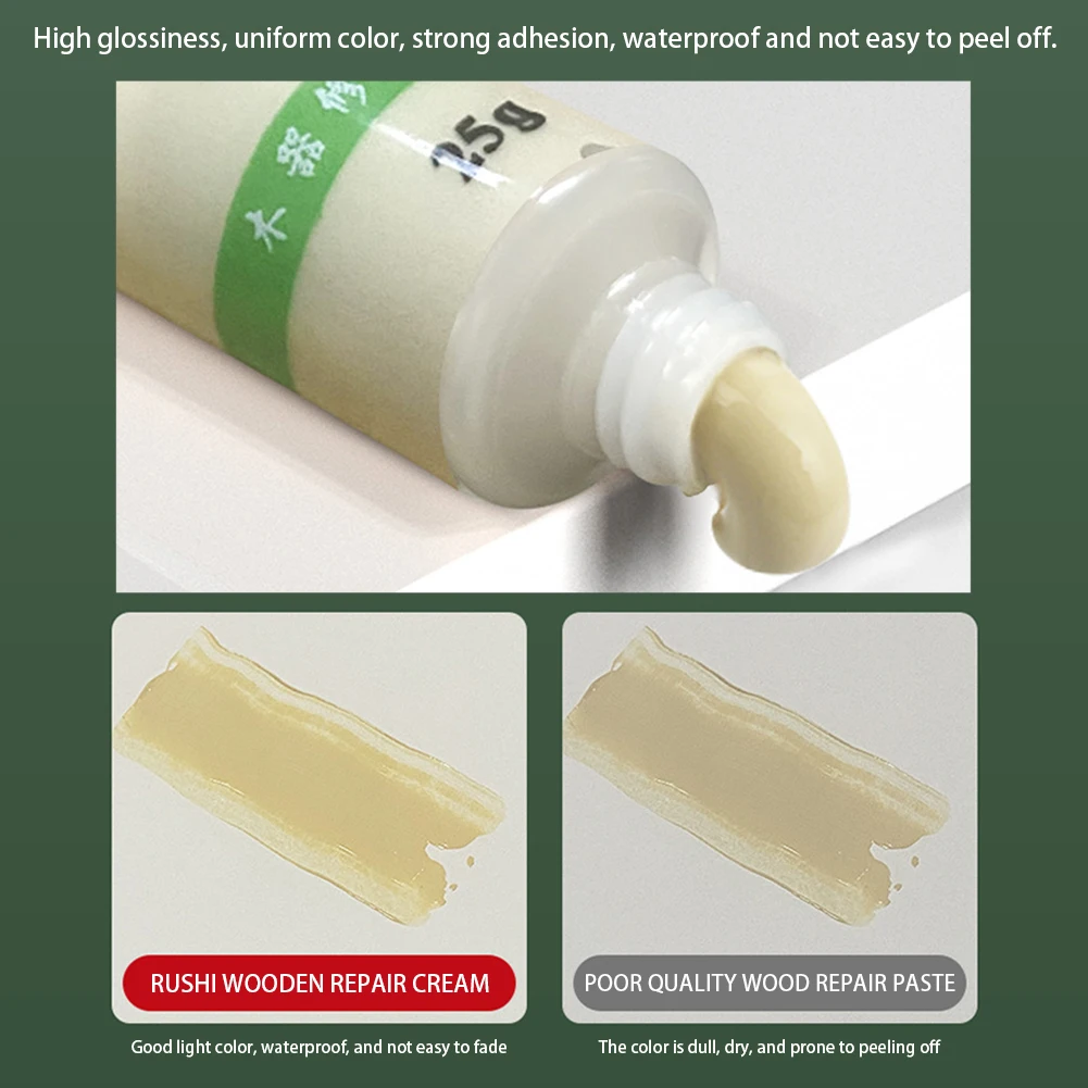 Wood Furniture Refinishing and Repair Paste - Scratch Remover with 27 Color Options (25g)