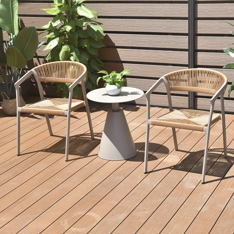 Modern Leisure Rattan Weaving Table Chair Combination Outdoor Balcony Courtyard Living Room Multifunctional Patio Furniture G