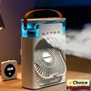 Portable Fan Air Conditioners USB Electric Fan LED Night Light Water Mist Fun 3 In 1 Air Humidifie For Home 1