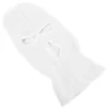Ski Mask for Men Three Hole Wool Hat Balaclava Warm Full Face Cover 3-hole White Beanie Knit Knitting Miss 1
