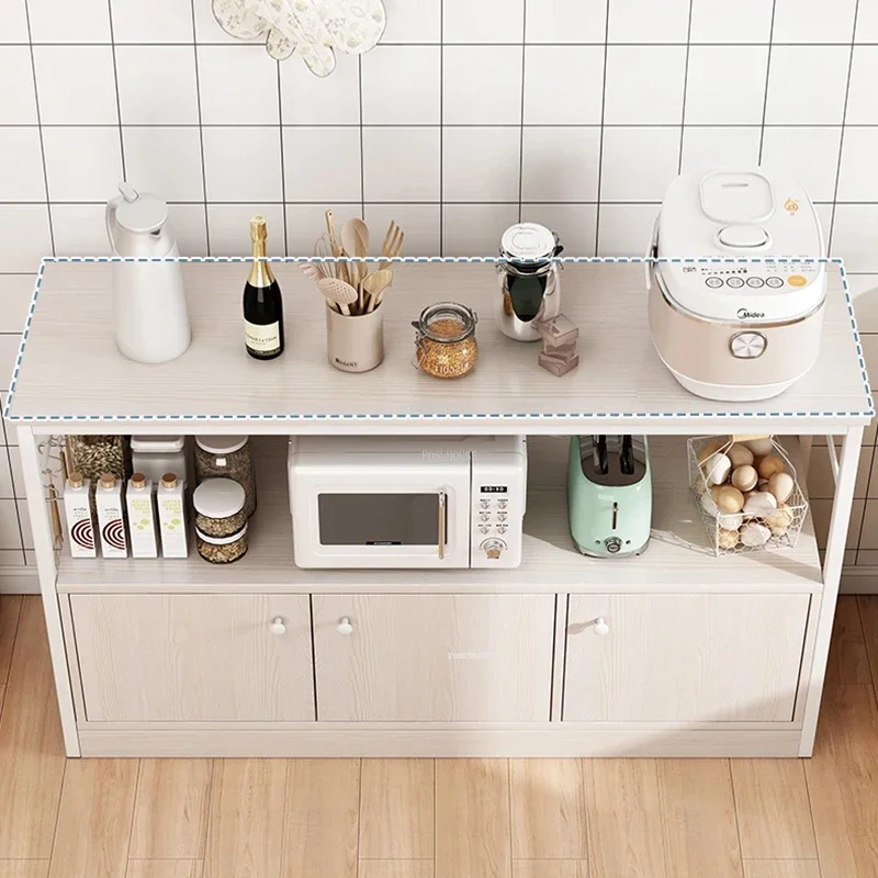 Simple Floor-to-ceiling Kitchen Cabinets Nordic Kitchen Furniture Home Modern Storage Cabinet with Door Wooden Multi-layer Rack