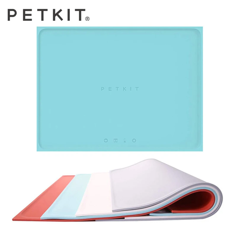 

PETKIT Dog Cat Placemat Mat FDA Grade Silicone Waterproof Pet Food Mat Non-Skid Spill Proof Pet Feeding Mat 46x34cm