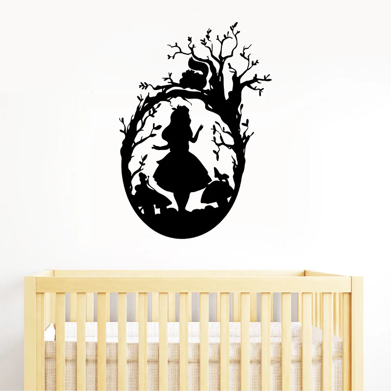 Alice In Wonderland Decoration Car Styling Vinyl Art Sticker Laptop Decals Girls Kids Room Decal Nursery Murals wall stickers,vinyl decal stickers,children room decoration