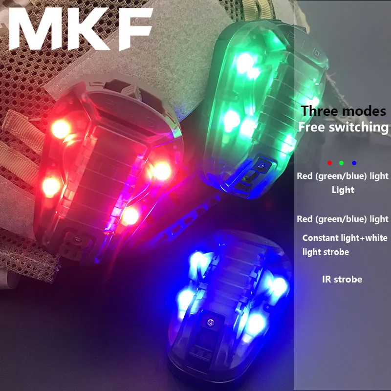 

Tactical Waterproof Helmets Ladybird Lamp STA R 6 Red Green Blue LED And IR Strobe Outdoor Hunting Multipurpose Lighting Tool