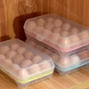 15 Grid Egg Storage Box Egg Tray With Lid Kitchen Refrigerator Egg Box Egg Drop Rack Egg Storage Boxes Fridge Egg Organizer 4