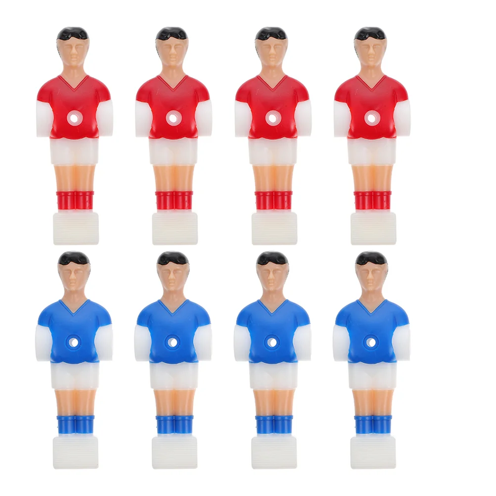Football Machine Parts Table Soccer Player Red Blue Desk Game Accessories Foosball Figures Replacement Soccer Players 8Pcs