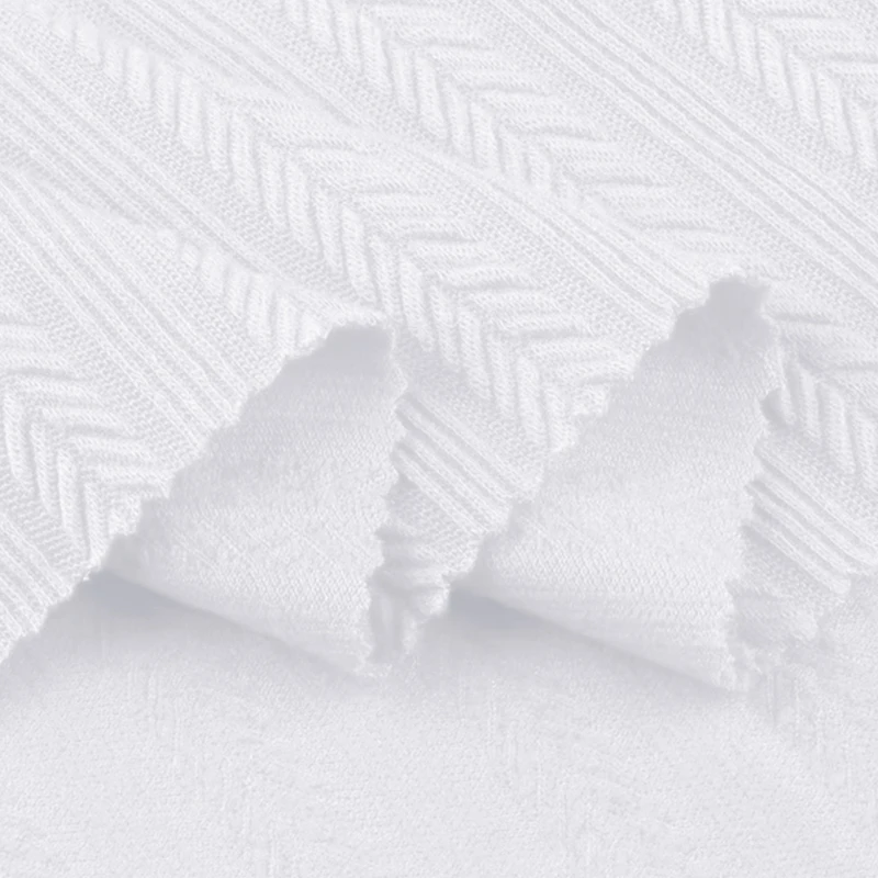 Elastic Knitted Jacquard Fabric for DIY Sewing Projects - 100x160cm Woven Texture Stretch Fabric
