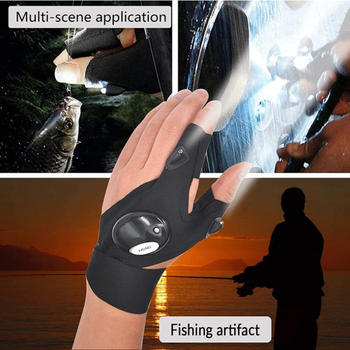 Led Gloves | Fingerless Flashlight for Outdoor Fishing Gear
