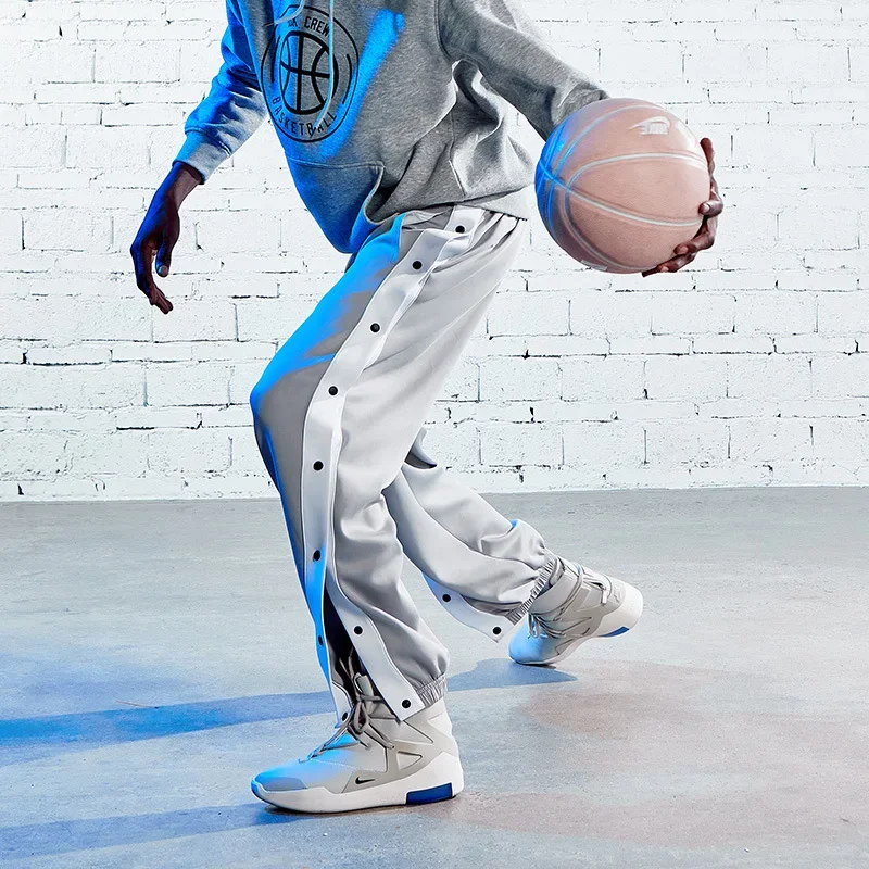 Men's Casual Basketball Pants Breathable Fitness Sportswear Loose Fit Comfortable Training Trousers Cross-Border Style