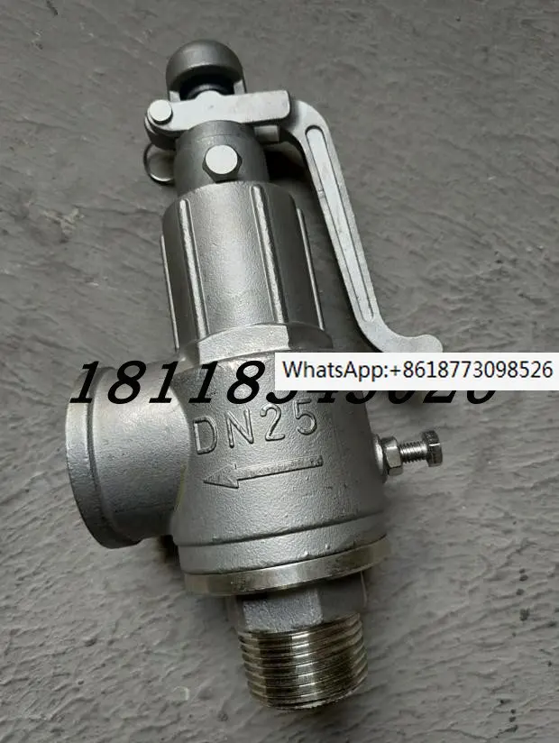 

A28W-16P 304 stainless steel steam spring safety valve with handle DN10 15 20 32 25 40 50