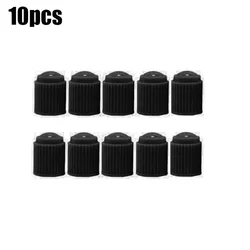 20 - Piece Assorted Color Tire Valve Caps with O - Ring Seal - Dust - Resistant and Durable (Black 10pcs)