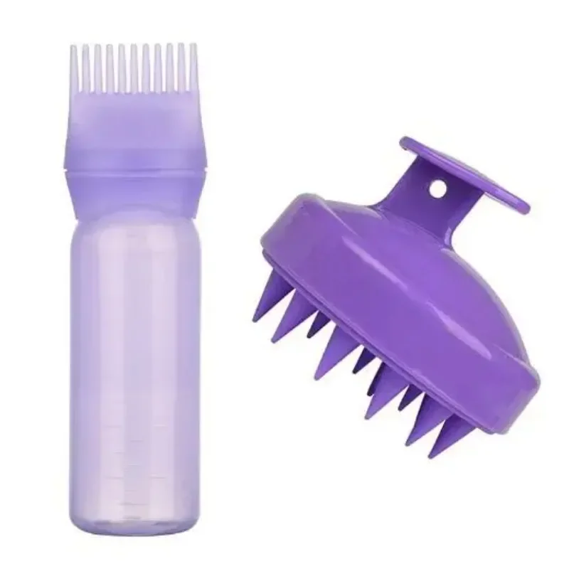 2PCS/SET Hair Dye Applicator Bottles with Brush for Hair Oil Spray Bottle For Dyeing Shampoo Hairdressing Coloring Tools