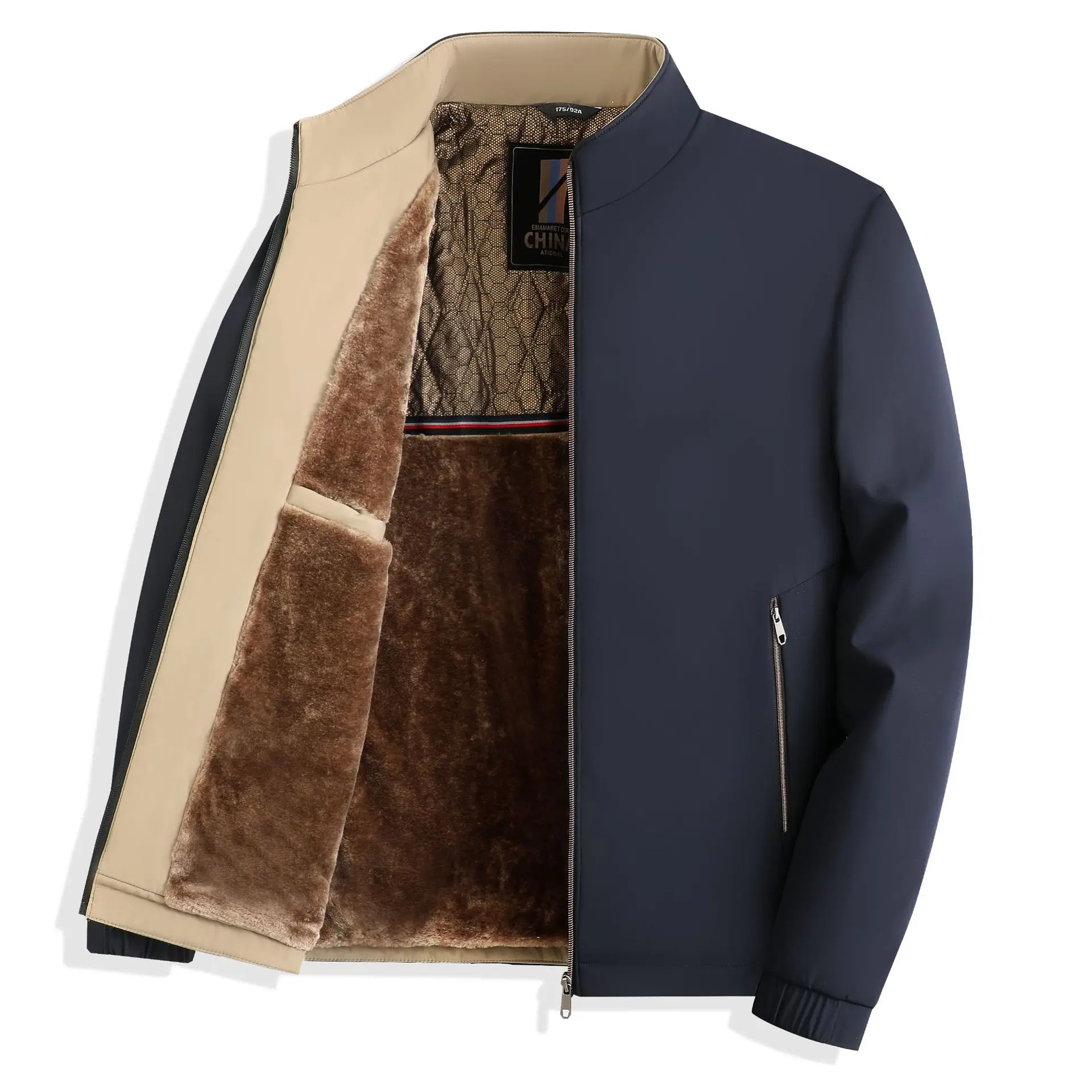 New Business Middle-Aged Spring and Autumn Casual Jacket Daddy's Outfit Top Middle-Aged and Elderly Baseball Collar Jacket