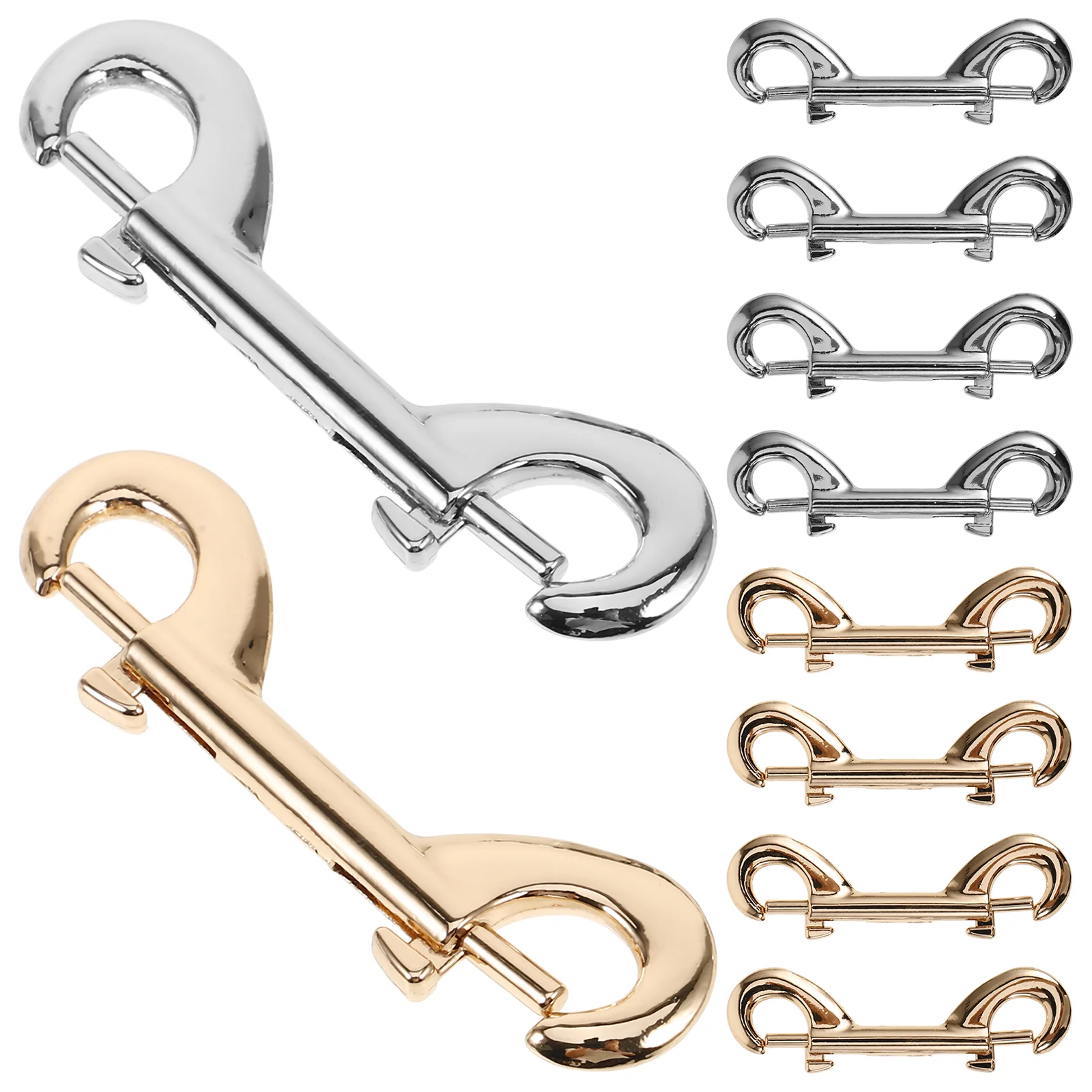 10 Pcs Trigger Hook Double-ended Dog Leash Belt Snap Keychain Zinc Alloy Pet Hooks