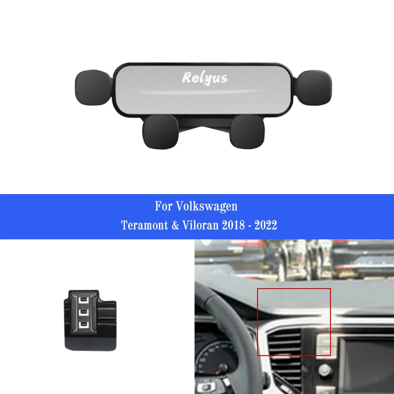 

Car Mobile Phone Holder for VolksWagenwerk Teramont Viloran 2018-2022 Smartphone Mounts Holder Gps Stand Bracket Car Accessories